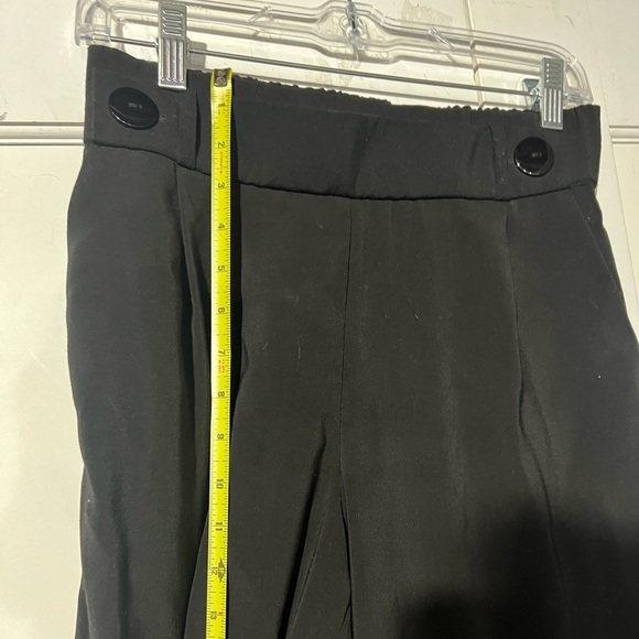 Zara TRF Pleated Wide-Leg Pants Black Size Small - Picture 8 of 9
